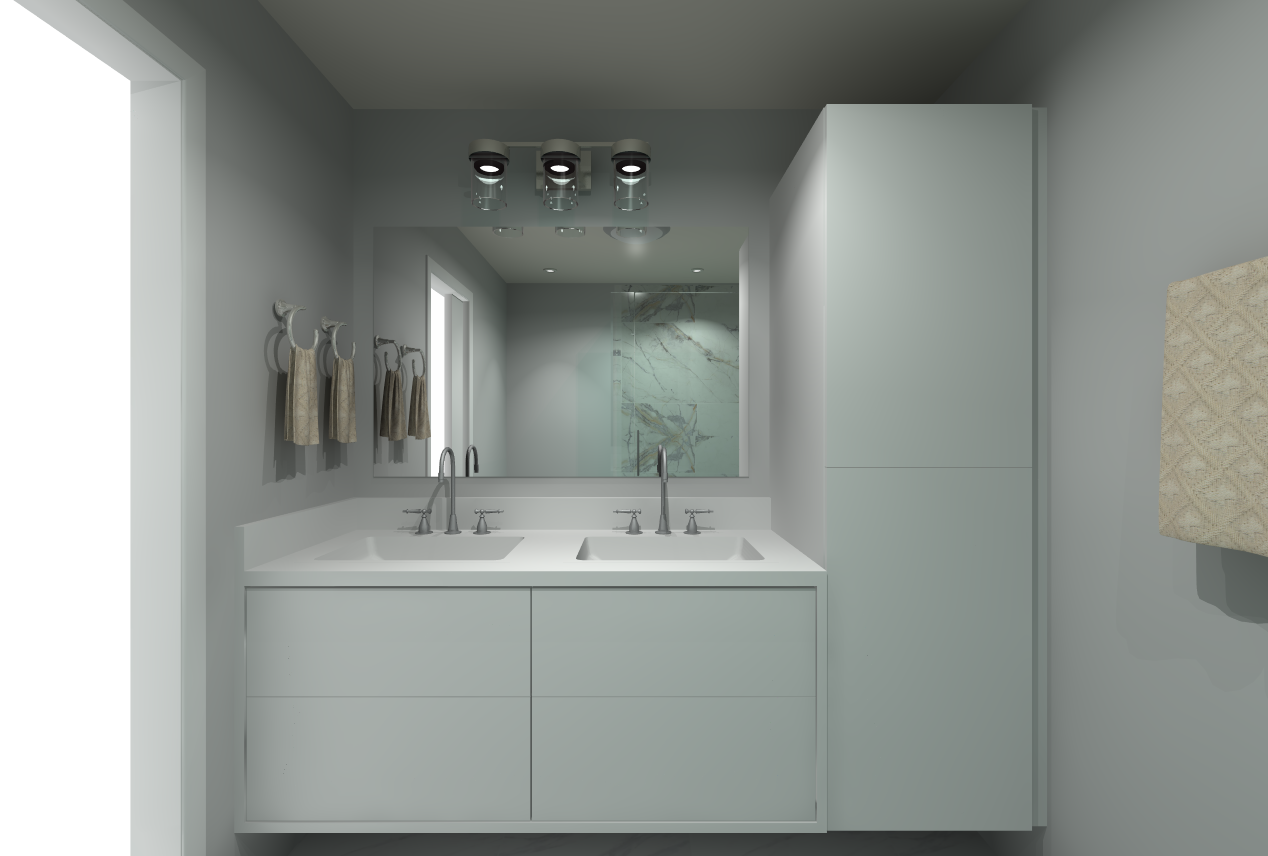 Kitchen - bathroom - bedroom - living room 3D & 2D Renders