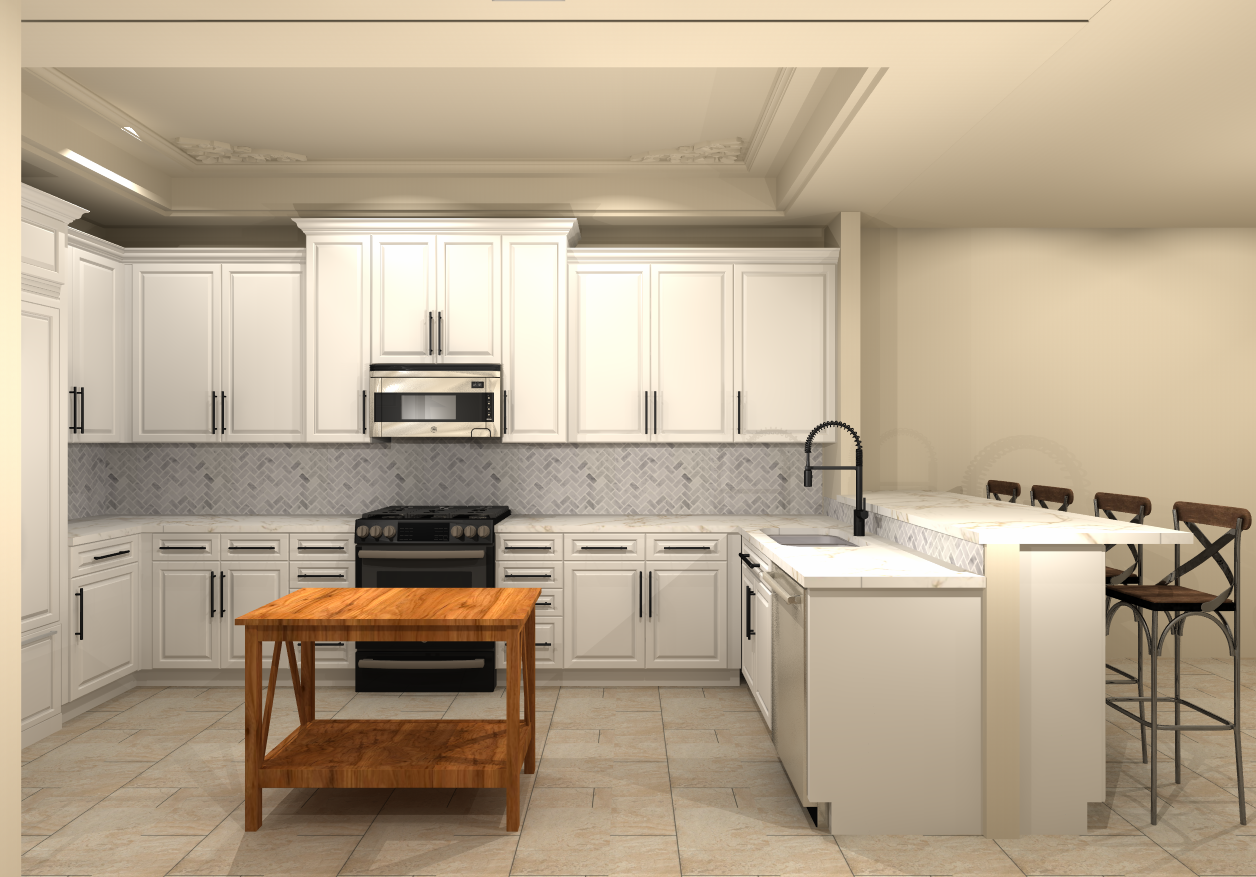Kitchen - bathroom - bedroom - living room 3D & 2D Renders